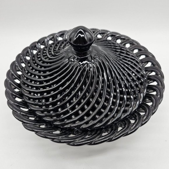 Rosenthal Netter Basket Weave Ceramic Candy Dish With Cover Made In Italy MCM - Picture 2 of 16